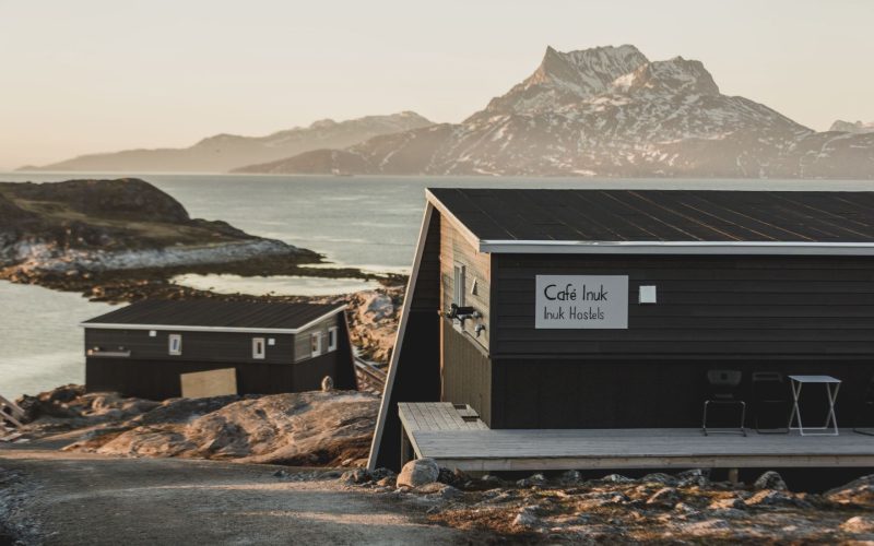 Sermitsiaq Mountain & Inuk Hostel. Photo - Daniel Gurrola, Visit Greenland