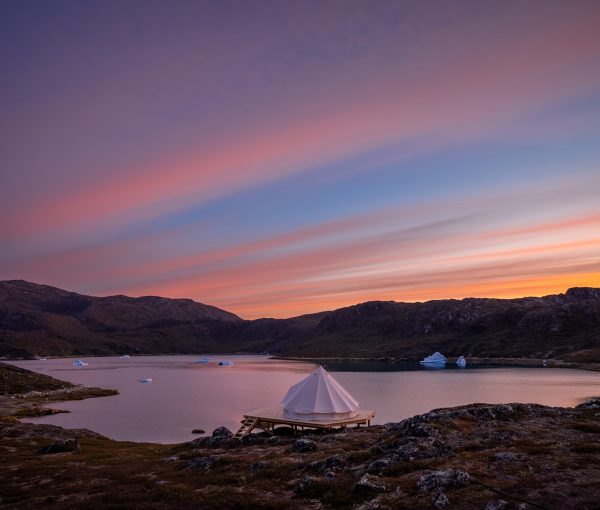 Sunset colours over Camp Kangiusaq